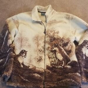 Animal Print Fleece Jacket